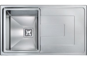 Cm Lavelli 010803.X2.01.2033 Vesta Lavello cm. 86 x 50 - 1 vasca + gocciolatoio - inox satinato