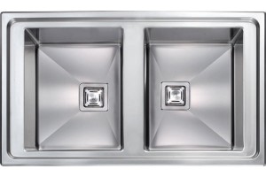 Cm Lavelli 010804.X2.01.2033 Vesta Lavello cm. 86 x 50 - 2 vasche - inox satinato