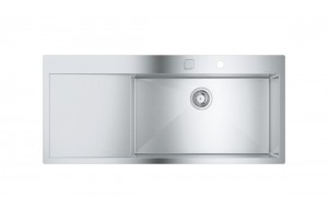 Grohe 31582SD1 K1000 Lavello 1 vasca incasso/filotop con gocciolatoio sx cm. 116 x 52 - inox satinato