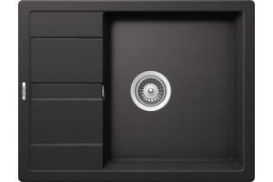 SCHOCK ELED100XXSA13 Lavello Una vasca con Gocciolatoio reversibile Sopratop Element D100XXS 654x50 cm - Nero assoluto 
