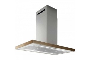 Elica PRF0148081A BIO ISLAND @ WH/A/120x53 USB ROVERE Cappa ad isola da 120 cm - Bianca / Rovere