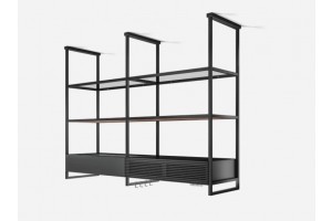 Elica PRF0166771A OPEN SUITE SUPERIOR BL MAT/F/160 Cappa ad isola da 160 cm Versione Filtrante - Nera