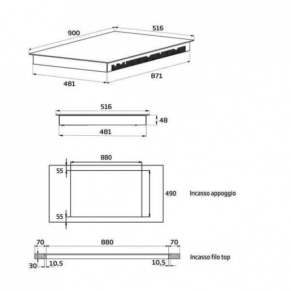 Beko Hii95800fht Piano Induzione 90 Cm
